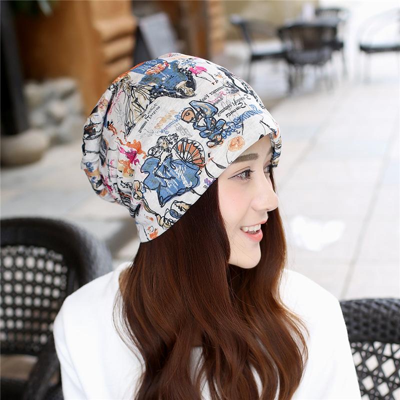 Sombreros de Mujer Primavera y Verano Sección Delgada Gorro Cubrecabeza Transpirable Calvicie Quimioterapia Gorro de Luna Turbante Sombrero para Exterior