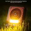 Outdoor camping fan portable USB tent lighting LED multifunctional Amazon camping solar electric fan