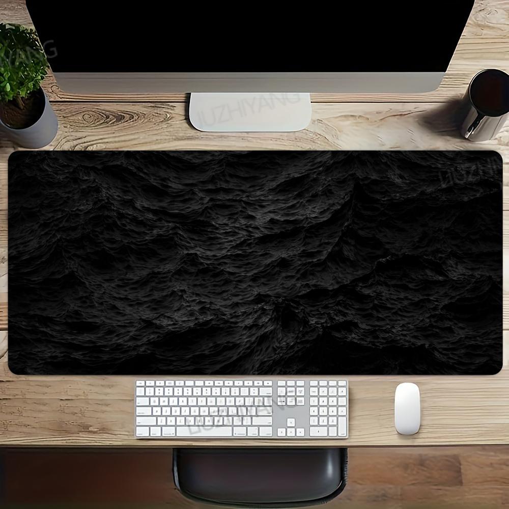 Black Ocean Mouse Pad XXL Computer Accessories Office Game Table Mats Rubber Anti-slip Gaming Keyboard Mousepad Desk Pads 40X90