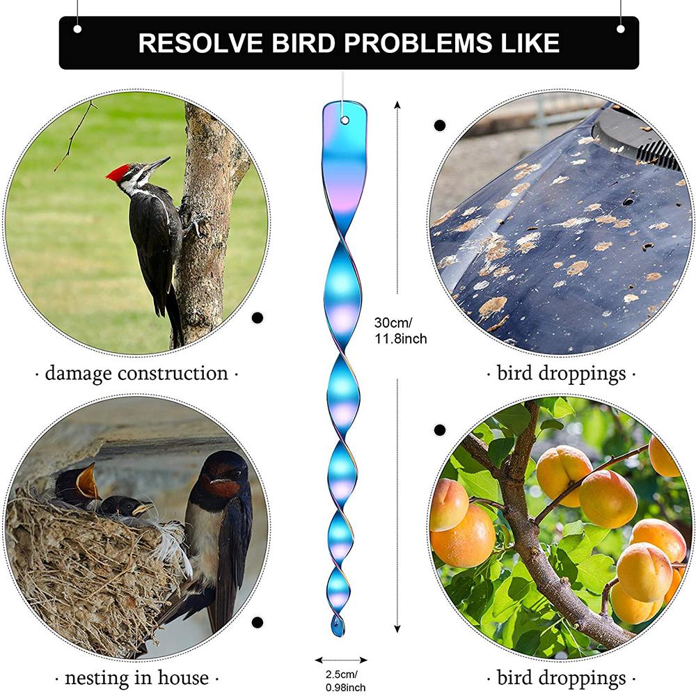 12pcs Devices Reflective Scares Keep Birds Away from Your House Window Garden
