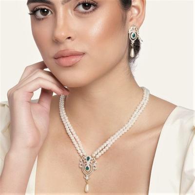 Traditional 24K Gold Plated Necklace Set For Women