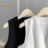 Chaleco de mujer, sin mangas, con cuello en V, de un solo pecho, elegante, informal, para primavera y verano