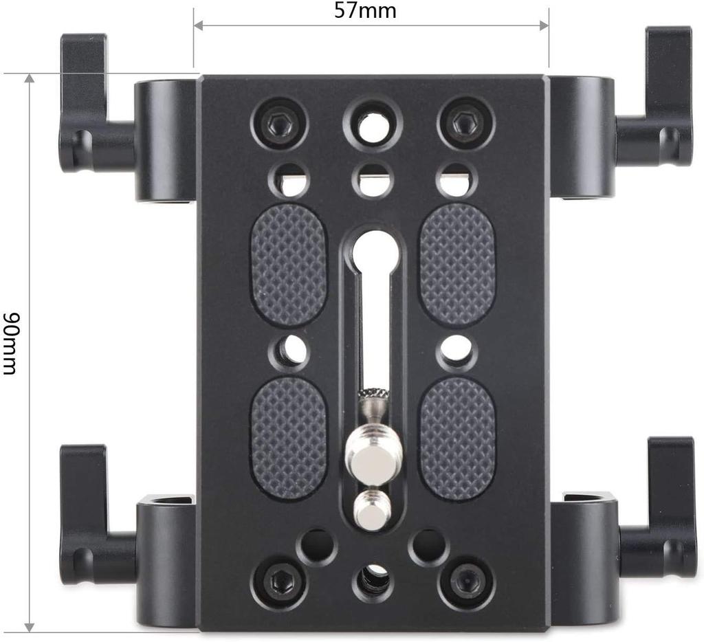 SmallRig Base Plate with 15mm Rod Clamp, Tripod Base Plate, 15mm Rod Clamp Tripod Plate - 1798