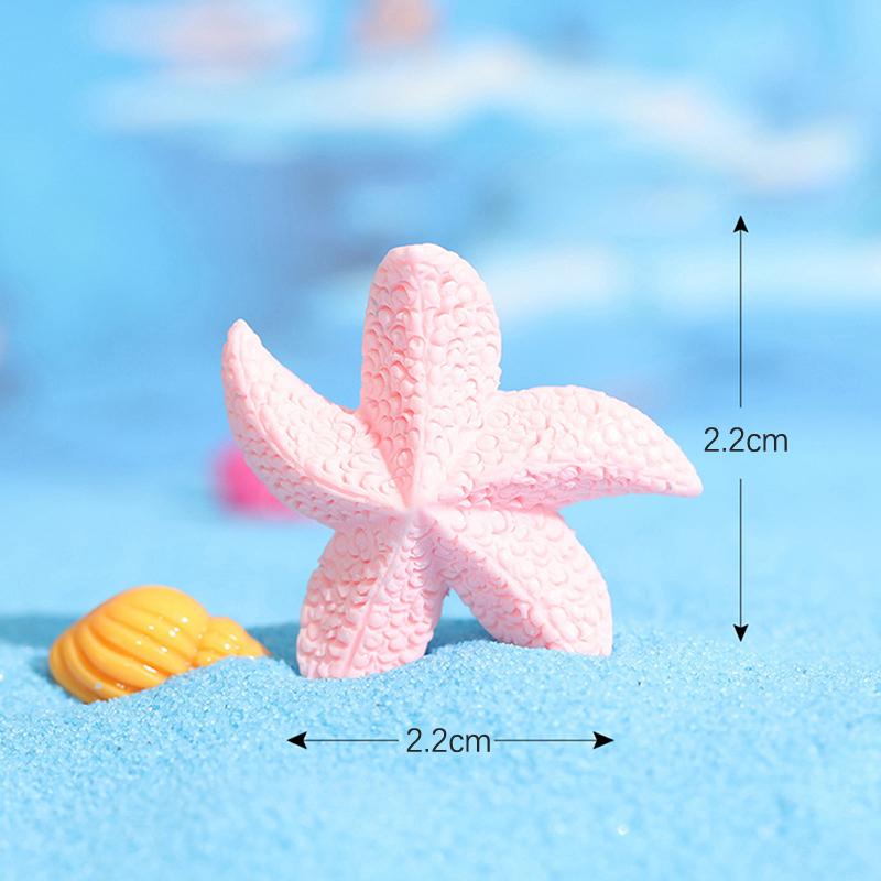 Mini Colorful Five-Pointed Starfish Sea Star Resin Fish Tank Starfish Ornaments