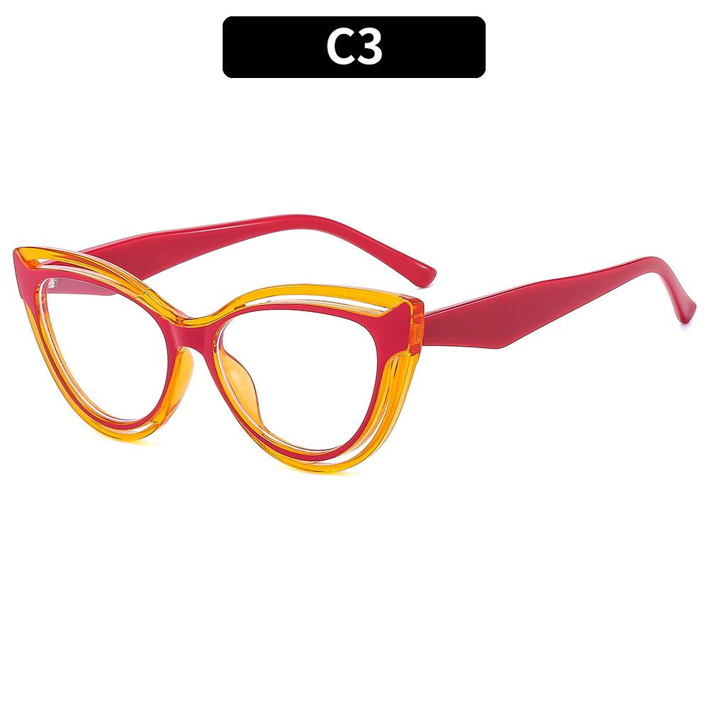 New Fashion TR90 Cat Eye Women Anti Blue Light Glasses Frame Retro Men Optical Luxury Eyewear