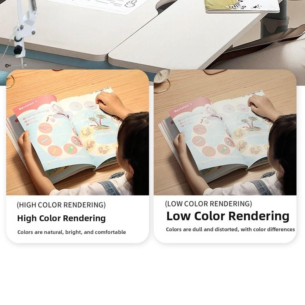 3 Lighting Modes LED Desk Lamp with Clamp Dimmable Swing Arm Desk Lamp Folding Clip on Light  Study