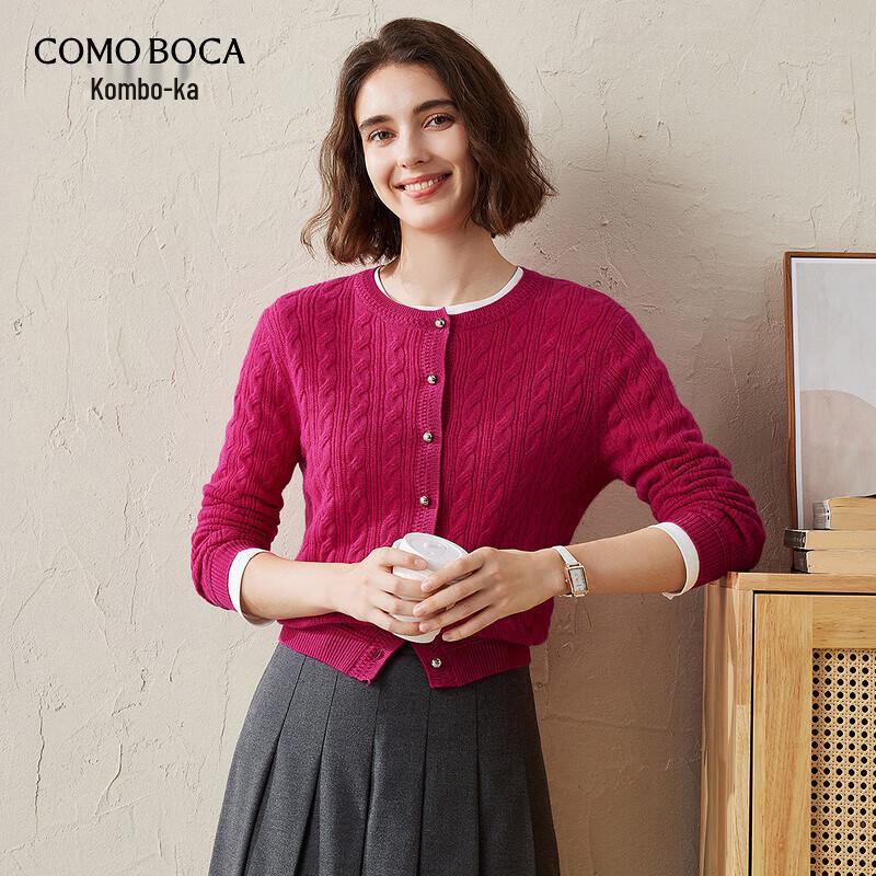 Kemon Boka Women's Premium Cashmere Cable Knit Cardigan