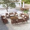 Day and Night - Day and Night Garden Furniture Set 16 Pieces and Brown Synthetic Rattan Cushions