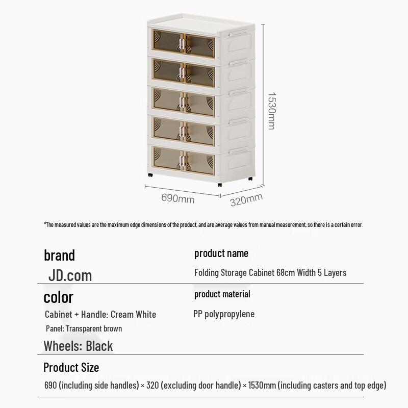 Foldable Rolling Magnetic Storage Cabinet
