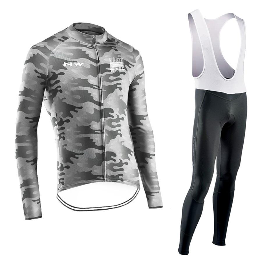 2026 Autumn Breathable  , Long-sleeved Cycling Suit, Strap Suit, Men's and Women's Autumn and Winter Breathable Road Cycling Quick-drying Cycling Suit