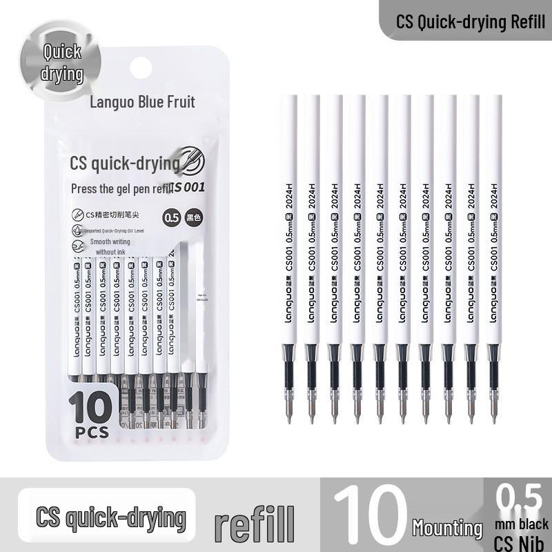 Quick-Dry Blue Fruit Doudou Pen: Smooth Black & Red Grading Pens for Students 0.5mm