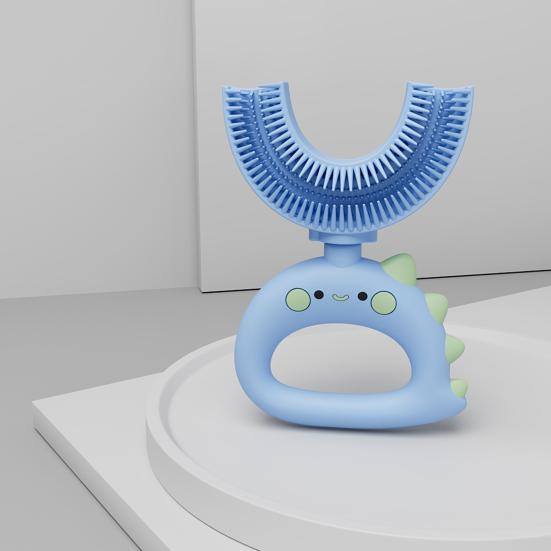 U-shaped Toothbrush Manual Easy To Use Cute Shape Soft Bristle Adorable Clean Silicone U-shaped Children Toothbrush for Child