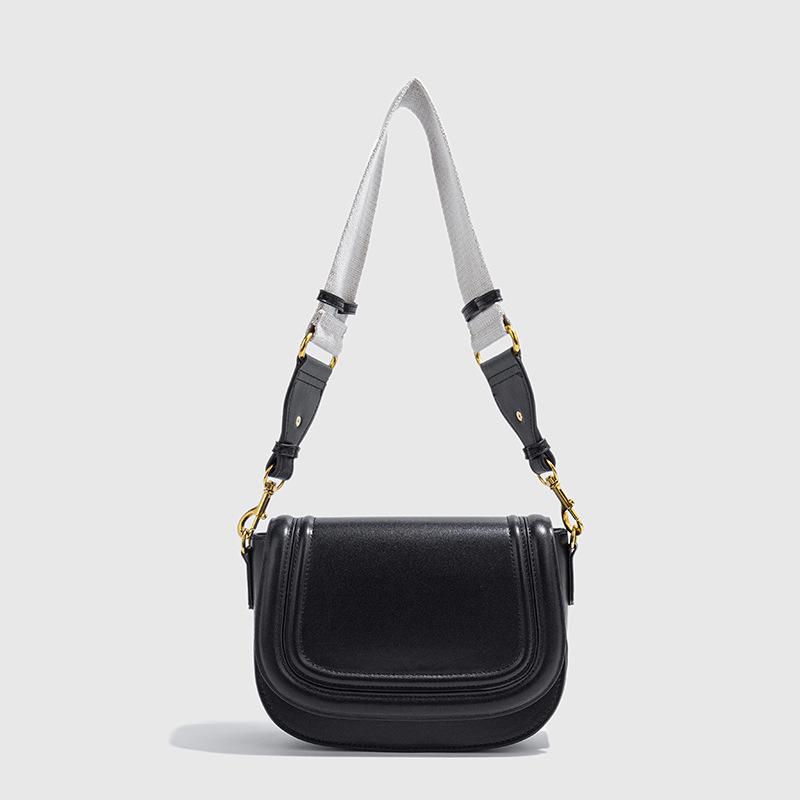 

ZA Women s Saddle Bag: New, Hot Style, Fashionable & Versatile, Wide Strap, Color Block Canvas, Single Shoulder & Crossbody Bag