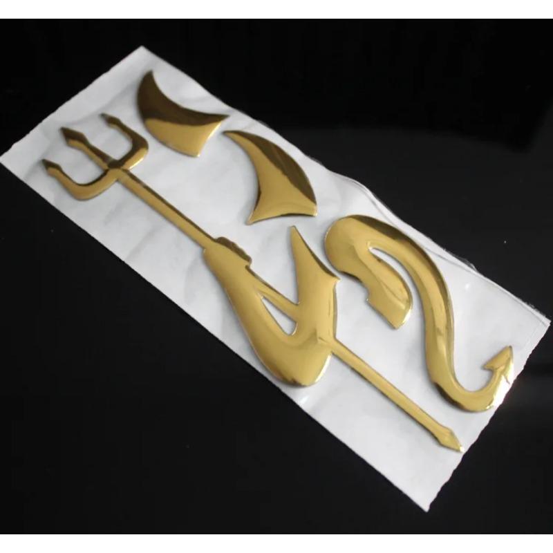 Car Little Devil Pattern Demon Horn Sticker 3d Reflective Decal Waterproof For