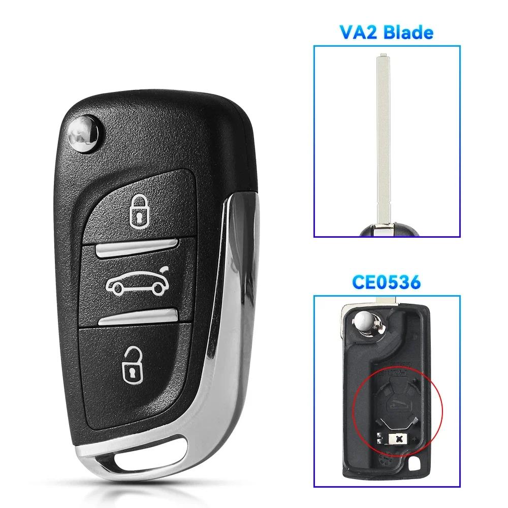 

KEYYOU НОВИЙ Для Peugeot 107 207 307 407 306 308 408 508 3008 4008 Partner CE0523 CE0536 Модифікований складаний пульт-ключ для автомобіля