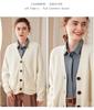 Women's American Style Loose Knit V-neck Cardigan - Casual Spring/Autumn Long Sleeve Outerwear