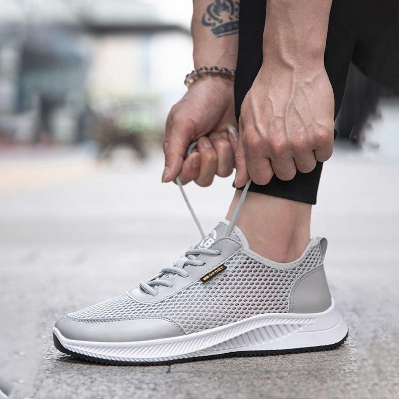 Męskie letnie trampki z siateczki Modne bieganie Trendy Casualowe buty męskie