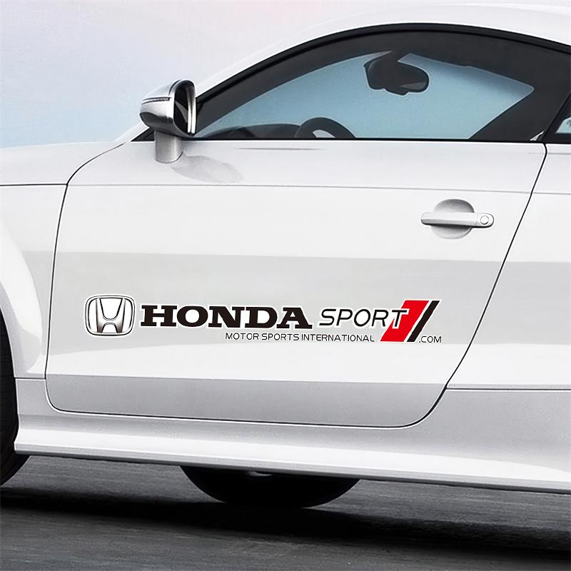 2 Large Size Car Stickers Auto Door Decoration Decal Accessories For Honda Civic Accord Fit Jazz Pilot CRV Odyssey Passport City BI2
