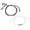 Rainbow Beaded Wristband Beads Bracelet for Men Women, Handmade Minimalist Rope Braided String Bracelet, Adjustable Woven Colorful Rice Bead Jewelry