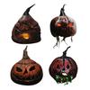 Blood Pumpkin Figurine Horror Halloween Pumpkin Statue Creepy Resin Tabletop Ornament for Home Parties Decor