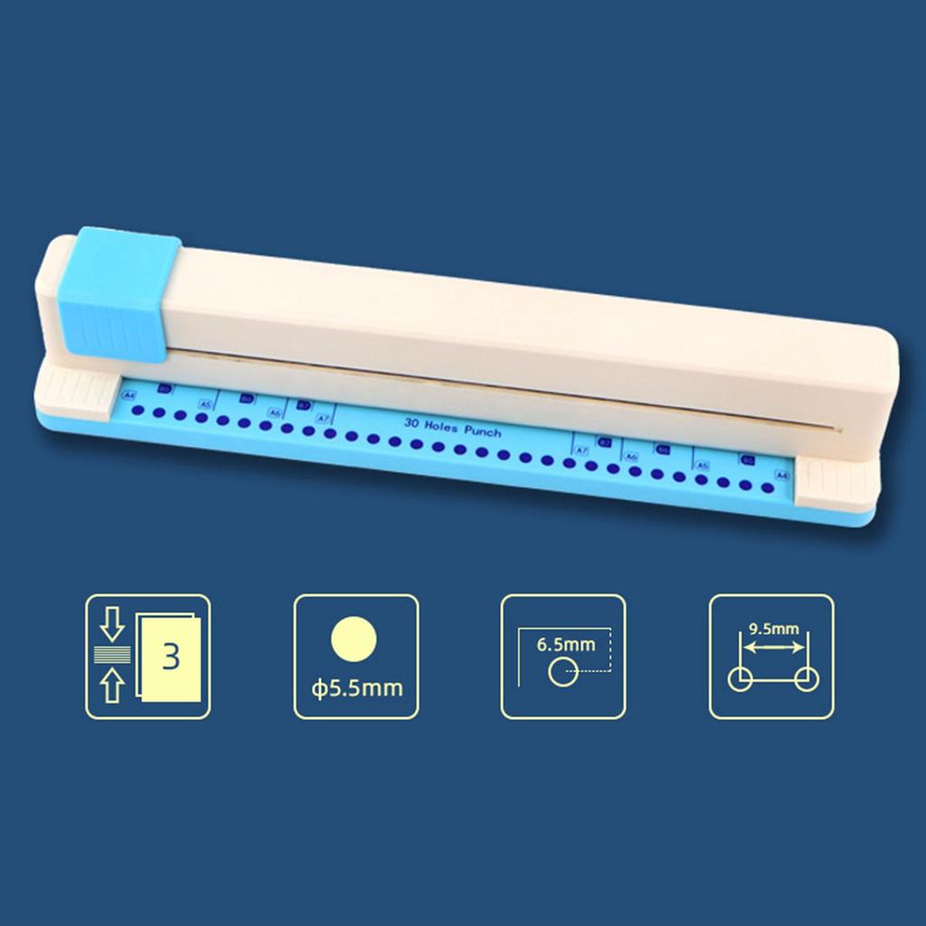30 Hole Paper Punching Machine Paper Puncher DIY A4 Punching Machine Office Supplies School Stationery Supplies