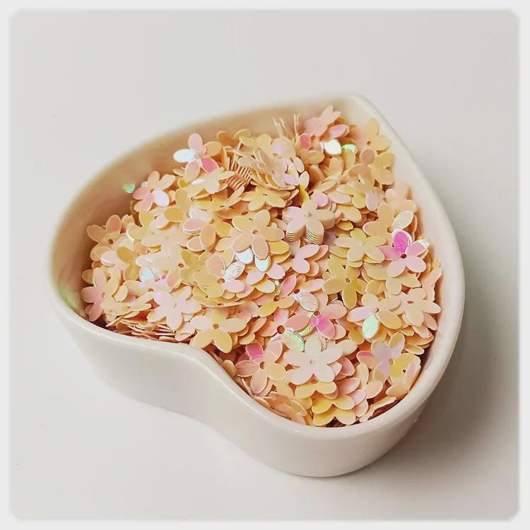 Yaleduo 10mm Wklęsła Koralik Śliwkowy Pięciopłatkowy Cekin do DIY Kostiumów Dziecięcych i Haftu.