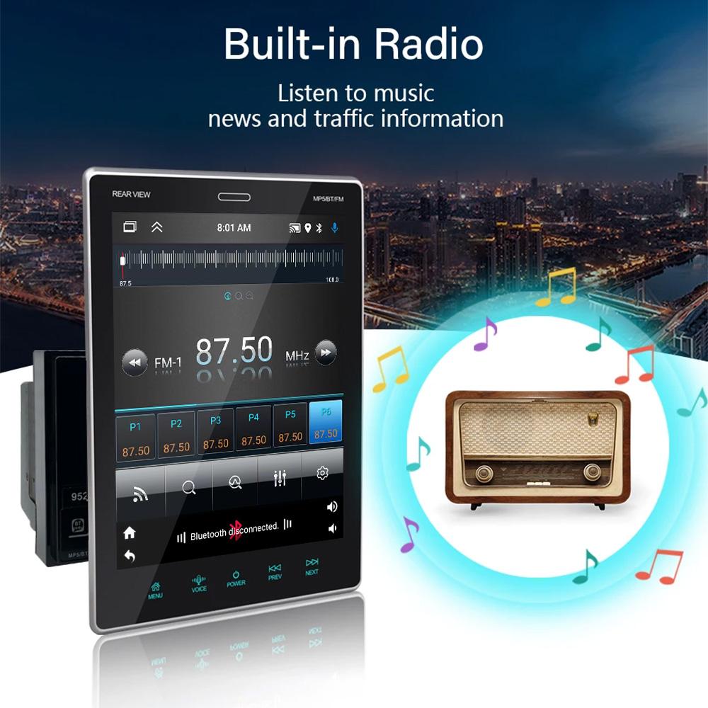 2din CarPlay 9.5inch Vertical Screen Android Radio Car Multimedia Player GPS Navigation Head Unit Stereo WiFi