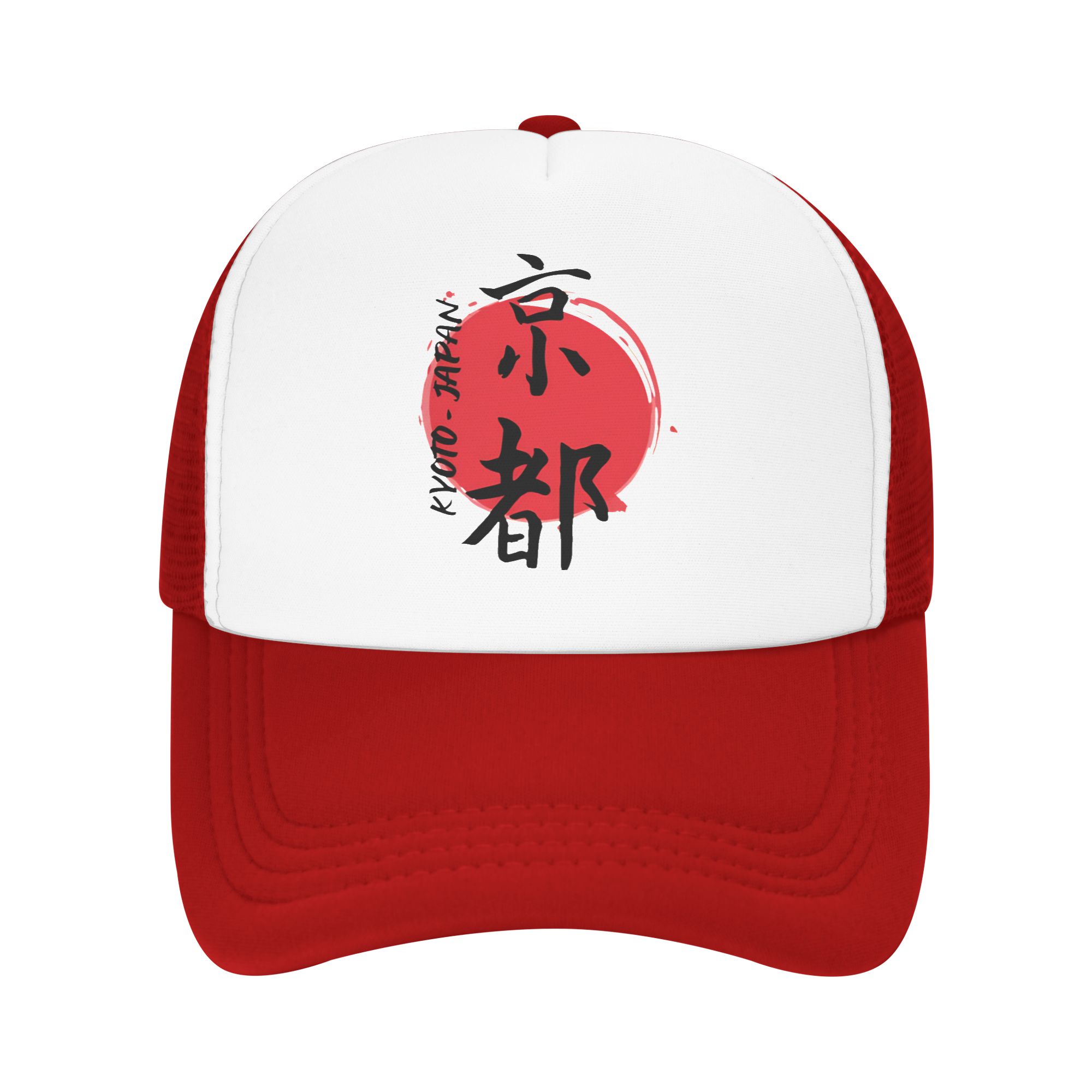 Kyoto Japan  Mesh Sun Hats  Unisex-Teens Design Trucker Hat Summer Fitted Retro Outdoor Sports Breathable Snapback Cap One Size