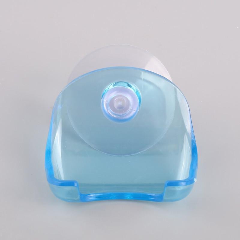 1 soporte para maquinilla de afeitar azul para baño, con ventosa.