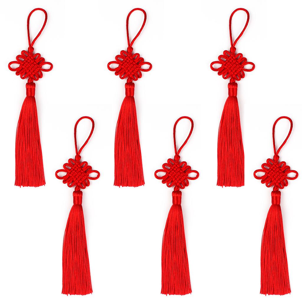 Chinese Knot Wall Hanging Tassel Lucky Feng Shui Door Decor Braided Classic Ornament Asian Home Decor Living Room Festival Gift