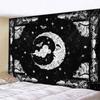 VIKAMA Dark Starry Sky Moon Tapestry Dreamlike Star And Moon Element Tapestry Bedroom Headboard InstagramStyle Decor Tapestry
