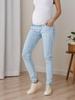 8035 Europäischer & Amerikanischer Stil Schwangerschaft Schlanke Passform Hohe Taille Jeans mit Bauchstütze für den Frühling
