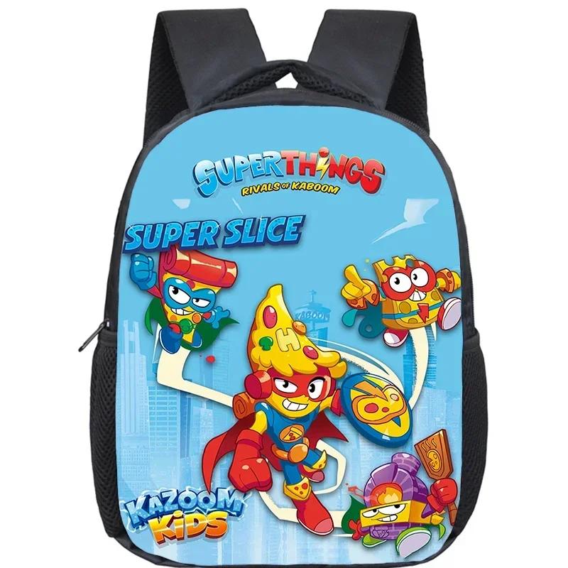 SuperThings Kindergarten Bags Funny Cartoon Backpack Waterproof Kids Bookbag SUPERTHINGS School Bag for Boys Girls Mochila