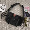 Japanischer Harajuku Tide und geschlechtsneutraler dunkel schwarzer Funktionsbeutel Koreanischer Ins Retro Werkzeug Messenger Bag mit großem Fassungsvermögen