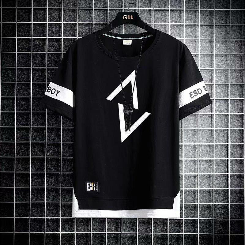 Men's Summer Sports Running Suit Short Sleeve + Shorts 2 Piece Set