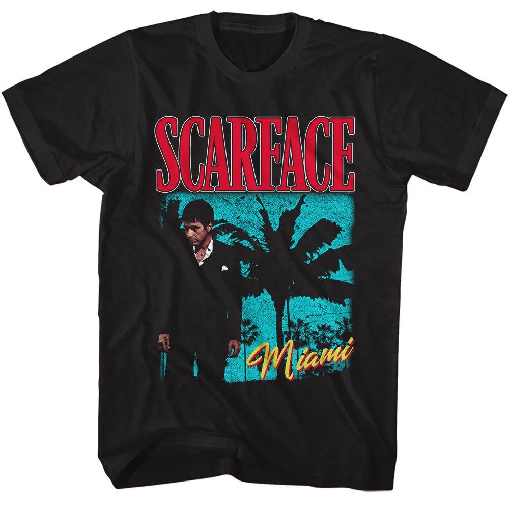 Scarface Movie Tony Montana Miami Palms Al Pacino Men s T Shirt 4XL