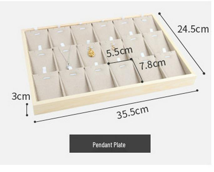 Minimalist Solid Wood Jewelry Display Tray for Rings, Necklaces, Bracelets, Watches, and Bangles
