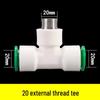 Quick Connect PPR Ball Valve PVC Elbow Tee, No Hot Melt, 4 Points/40 PE Water Pipe Fittings.