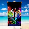 Quick Dry Beach Towel Rainbow Friends Pattern, Lightweight Absorbent Towel for Pool Beach Vacation Use