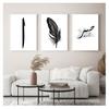 Islamic Wall Paintings Minimalist Decorative Pictures Home Decor Allah Islamic Wall Art Canvas Poster Black White Feather Print