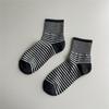 Ladies Spring New Style High Elastic Stripe In The Tube Stack Socks