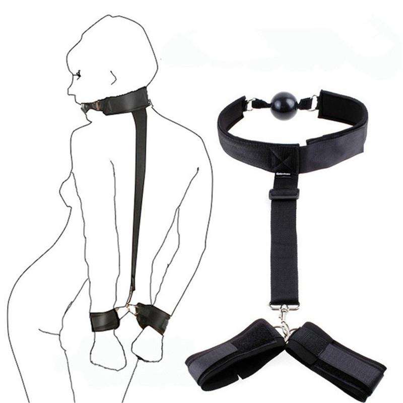 Adults Games BDSM Bondage Gear Set Handcuffs Ankle Cuff Restraints Erotic Products Sex Toys For Woman Couples Sex Furniture Shop