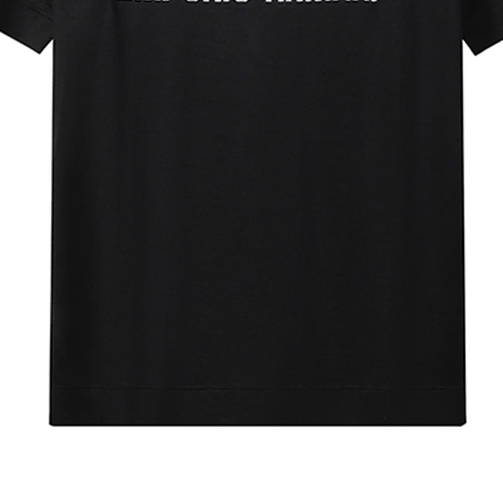 Emporio Armani SS23 Logo Print Loose Fit Crew Neck Short Sleeve T-Shirt Men Tops Black 3R1TZ4-1JUVZ-0098