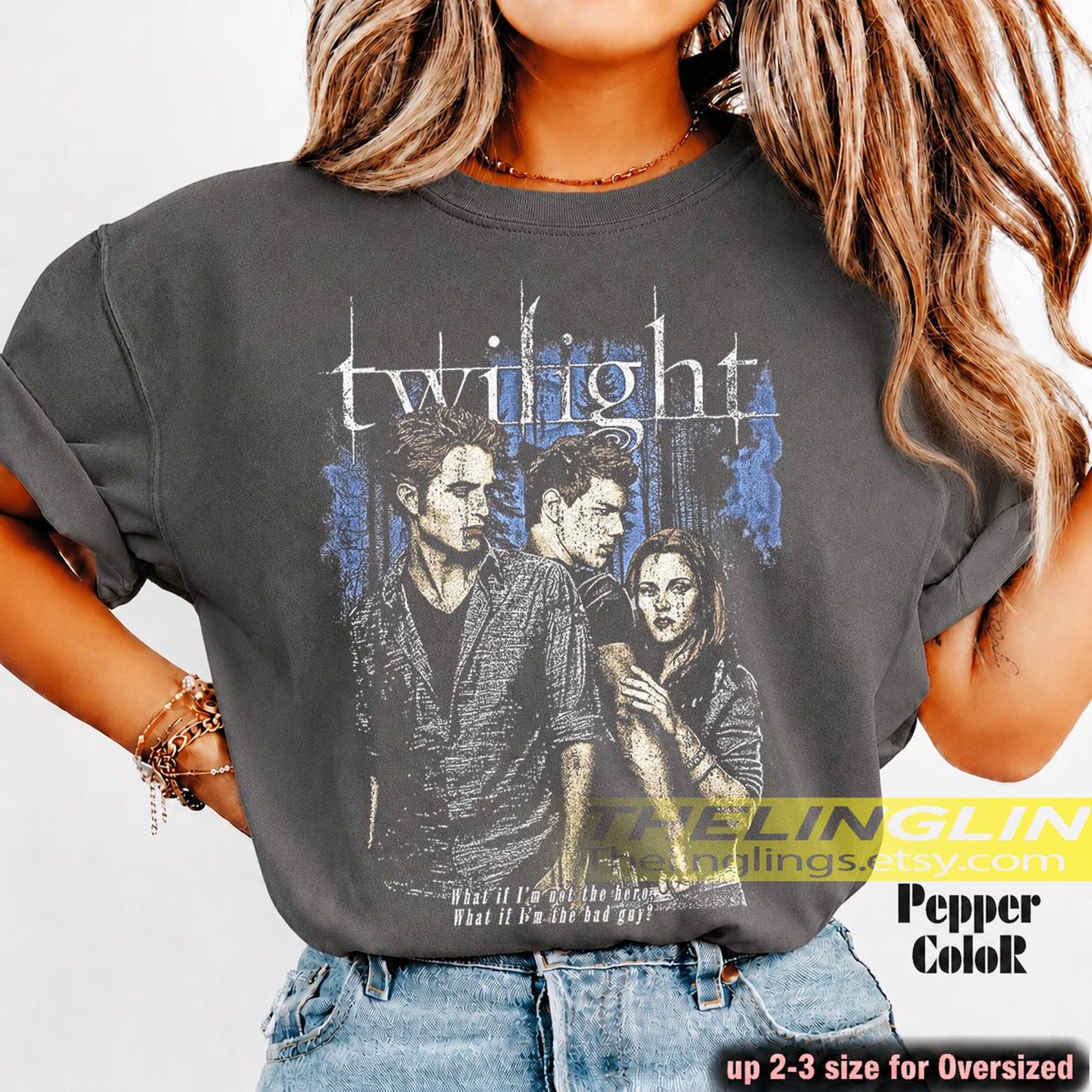 Twilight Movie Edward Cullen Unisex Softstyle T-Shirt, Jack Black Fan Shirt, Bella Swan Graphic Tee, Vampire Movie Lover Gift Pop Culture FD L