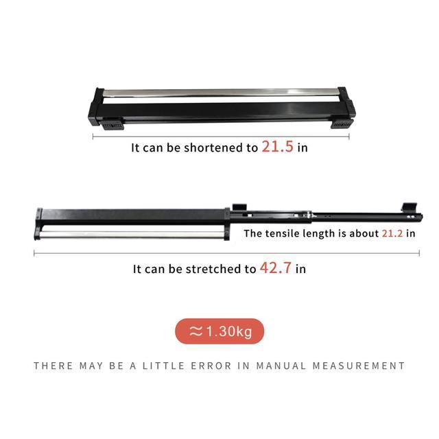 Heavy Duty Pull-Out Closet Valet Rod Adjustable Wardrobe Clothing Rail Top Mount Wardrobe Hanger Rack Bar Ball Bearing Slide