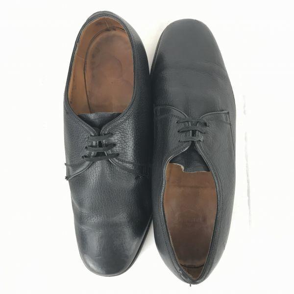 Vintage Florsheim USA Leather Goodyear Plain Toe Black 26.0(USED)