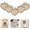 5/10PCS 1.57in Embroidery Hoop Wooden Ring Mixed Heart Shape Pendant Cross Stitch Frame Kit For Jewelry Keyring Crafts Sewing Ac