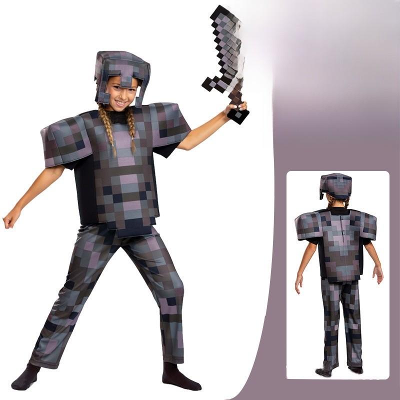 Minecraft Diamond Armor Cosplay Costume With Polyester Material For Game Anime Role Play