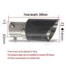 Adjustable Bent Exhaust Pipe for 114mm Carbon Fiber Tailpipe & Stainless Steel Muffler