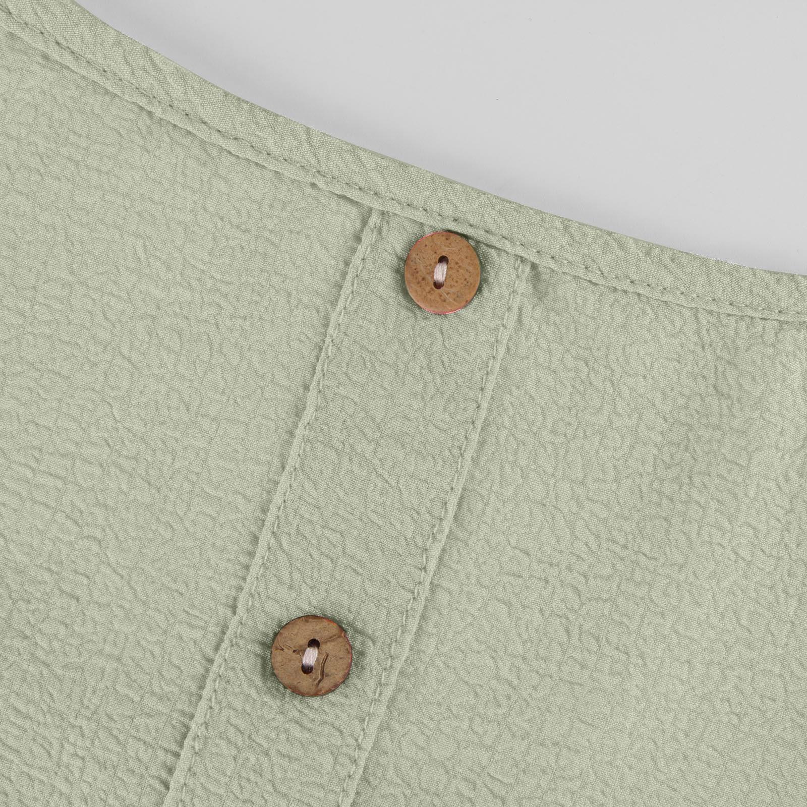 Женская мода Тонкие пуговицы с рюшами и морщинами Классические однотонные платья — фото 4